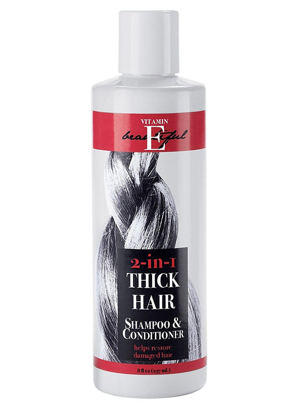 Vitamin E Beautiful 2 in 1 Thick Hair Shampoo & Conditioner 8 Fl Oz