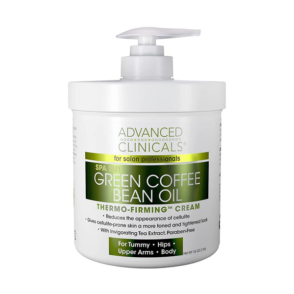 Advanced Clinicals Green Coffee Bean Oil Thermo-Firming Cream 16 Oz