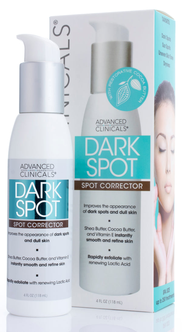 Advanced Clinicals Dark Spot Cream Corrector with Shea Butter and Hyaluronic Acid. Anti-Aging cream targets Dark Spots, Age Spots and uneven skin tone. Large 4oz bottle with pump. - Pure Valley 