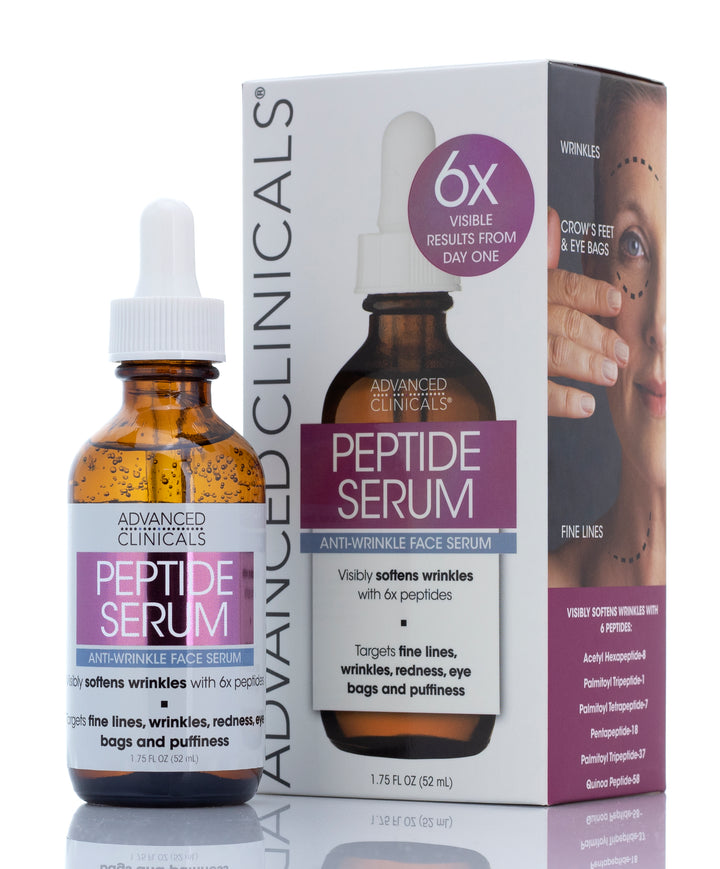 Advanced Clinicals Peptide Serum Anti-Wrinkle Face Serum 1.75 Fl Oz - Pure Valley 