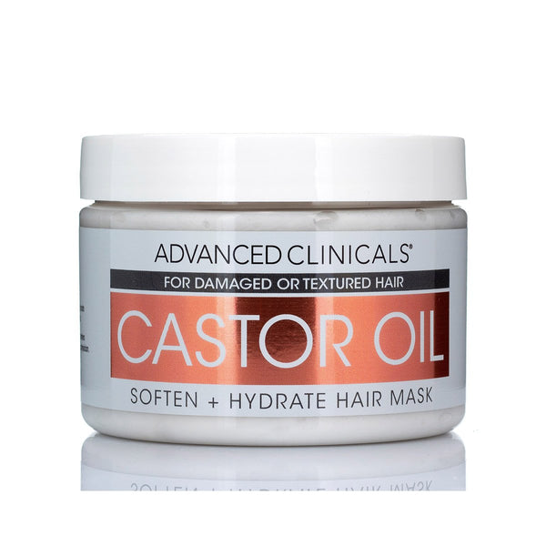 Advanced Clinicals Castor Oil Soften + Hydrate Hair Mask 12 Oz - Pure Valley 