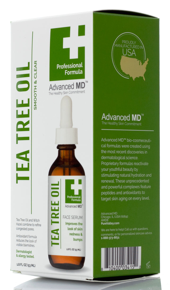 Advanced MD Professional Formula Tea Tree Oil Face Serum 1.75 Fl Oz - Pure Valley 