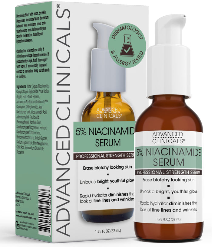 Advanced Clinicals 5% Niacinamide Serum Professional Strength 1.75 Fl Oz - Pure Valley 
