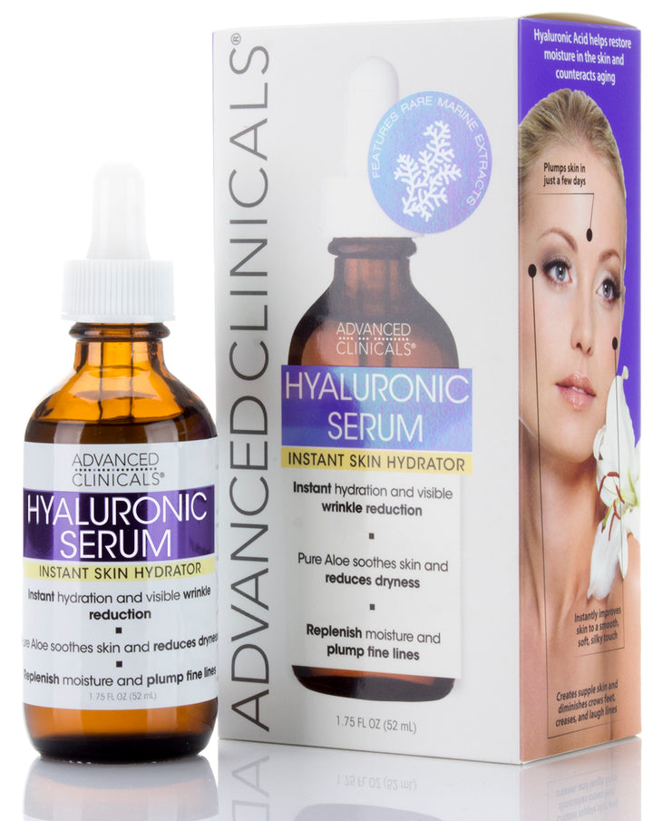 Advanced Clinicals Hyaluronic Acid Face Serum. Anti-aging Face Serum- Instant Skin Hydrator, Plump Fine Lines, Wrinkle Reduction. - Pure Valley 