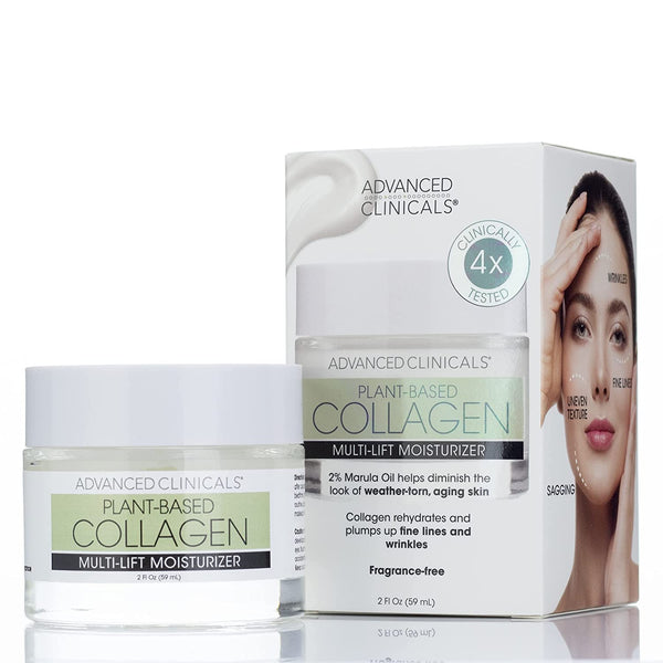 Advanced Clinicals Plant Based Collagen Multi Lift Face Moisturizer 2 Fl Oz