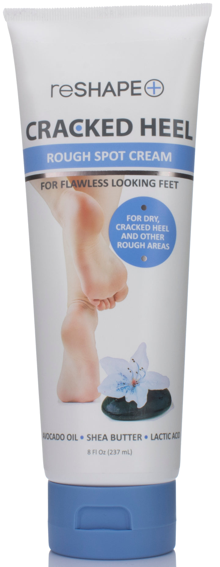 reShape + Cracked Heel Rough Spot Cream for Feet 8 Fl Oz - Pure Valley 