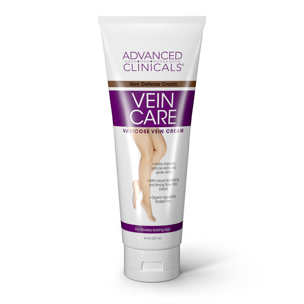 Advanced Clinicals Vein Cream Varicose Vein Cream 8 Fl Oz - Pure Valley 