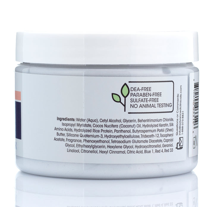 Advanced Clinicals Keratin Damaged Hair Sleek + Smooth Hair Mask 12oz - Pure Valley 