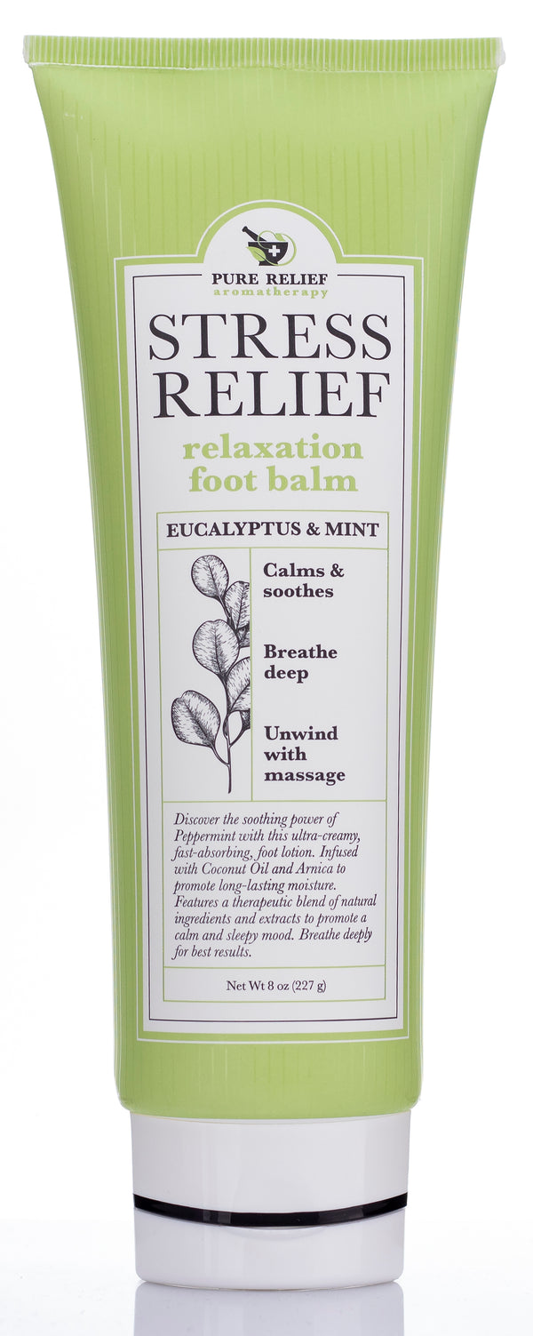 Pure Relief Aromatherapy Stress Relief Relaxation Foot Balm Cream 8 Oz - Pure Valley 