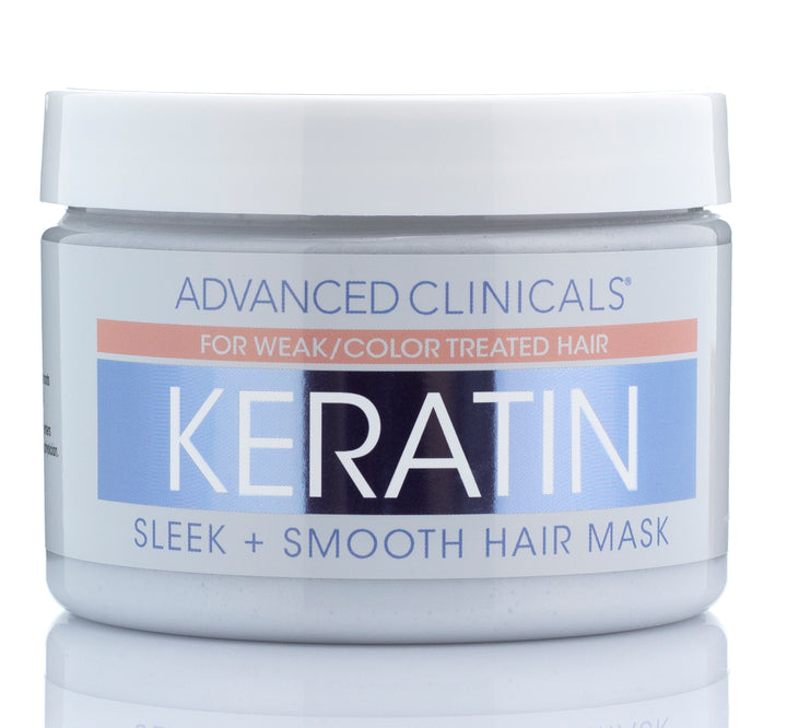 Advanced Clinicals Keratin Damaged Hair Sleek + Smooth Hair Mask 12oz - Pure Valley 