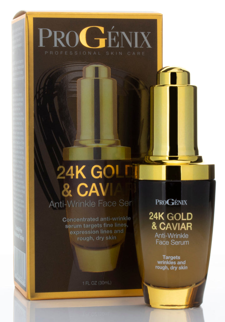 Progenix 24K Gold & Caviar Anti Wrinkle Face Serum 1 Fl Oz - Pure Valley 