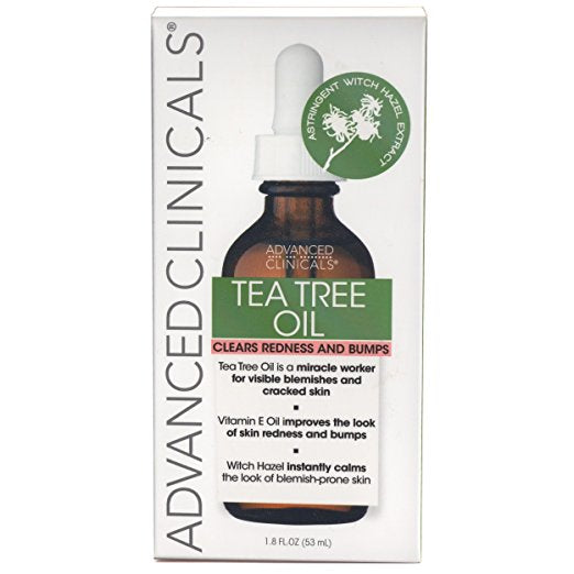 Advanced Clinicals Tea Tree Oil For Redness and Bumps 1.8 Fl Oz - Pure Valley 