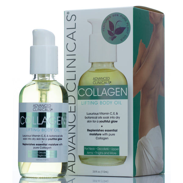 Advanced Clinicals Lifting Collagen Body Oil 3.8 Fl Oz