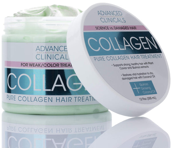 Advanced Clinicals Pure Collagen Hair Treatment Mask 12 Fl Oz