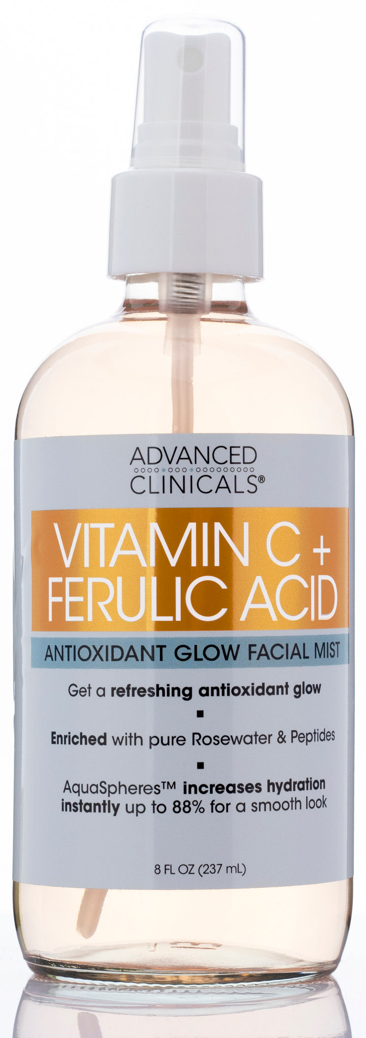 Advanced Clinicals Vitamin C  Ferulic Acid Antioxidant Face Mist 8 Fl Oz - Pure Valley 