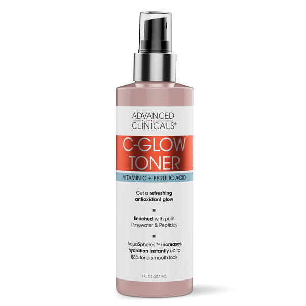 Advanced Clinicals Vitamin C Glow Facial Toner 8 Fl Oz